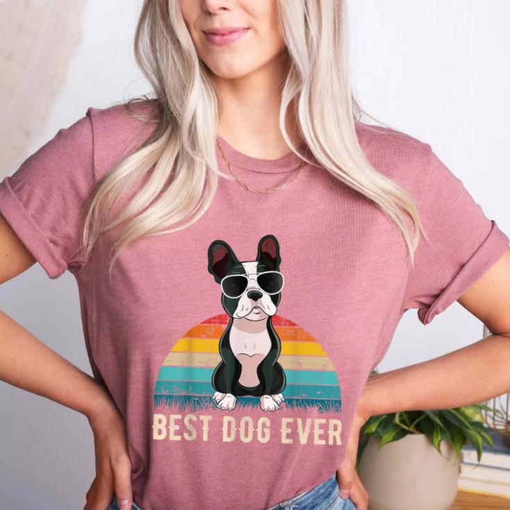 Boston Terrier Boston-Bulldog For Men Women Girls Kids Women's Heather T-Shirt