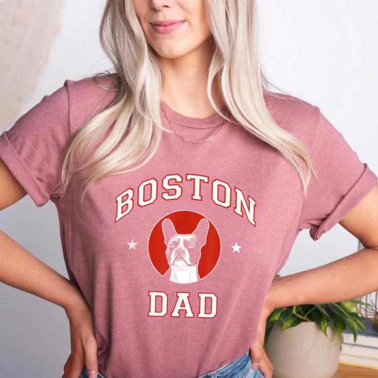 Boston Terrier Dad Dog Father For Men Women Kids Women's Heather T-Shirt