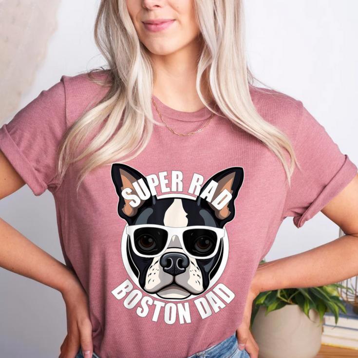 Boston Terrier Dad Father’s Day Dog Dad Men’s Women's Heather T-Shirt