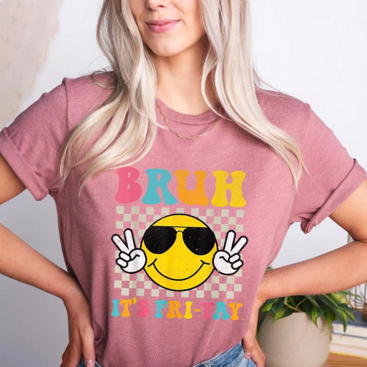 Bruh It's Fri-Yay Friday Weekend Smile Face Teacher Student Women's Heather T-Shirt Bruh It's Fri-Yay Friday Weekend Smile Face Teacher Student Women's Heather T-Shirt