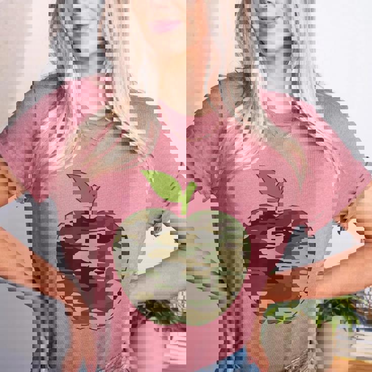 Camo Apple Camouflage Clothing School Student Camo Teacher Men Women Kids Women&#x27;s Heather T-Shirt