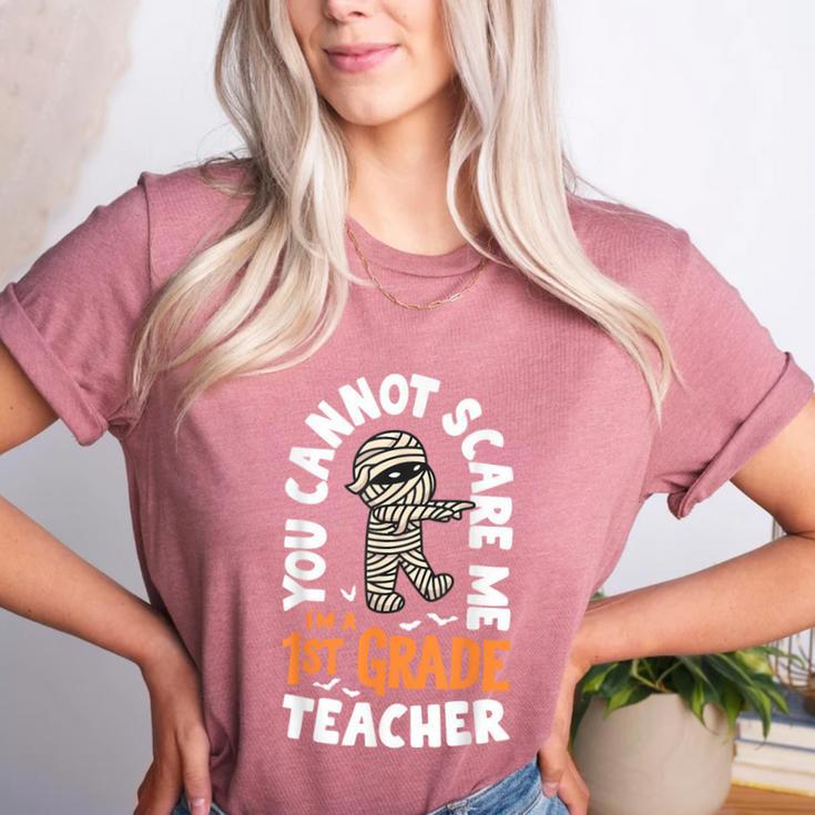 You Cannot Scare Me Im A Teacher 1st Grade Halloween Teacher Men Women Kids Women's Heather T-Shirt