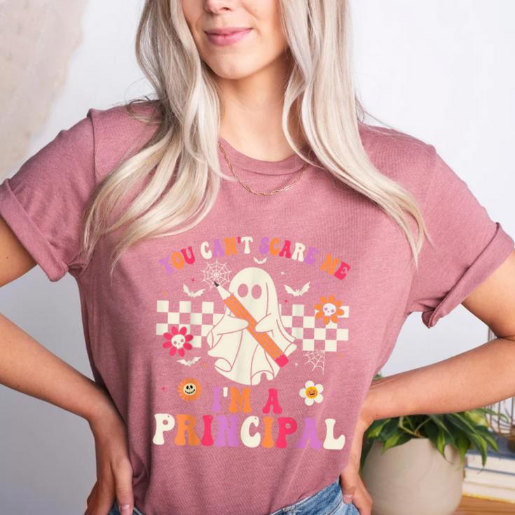 You Can't Scare Me I'm a Principal Halloween Teacher Women's Heather T-Shirt You Can't Scare Me I'm a Principal Halloween Teacher Women's Heather T-Shirt