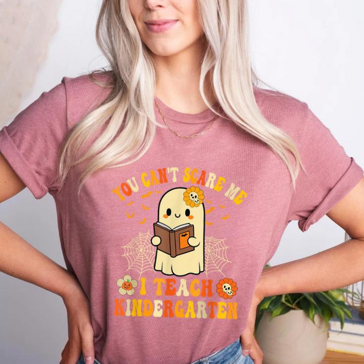 You Can't Scare Me I Teach Kindergarten Halloween Teacher Women's Heather T-Shirt You Can't Scare Me I Teach Kindergarten Halloween Teacher Women's Heather T-Shirt