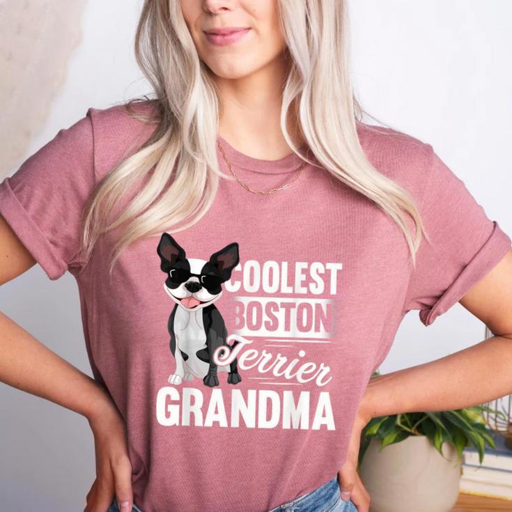 Coolest Boston Terrier Grandma Dog Women's Heather T-Shirt