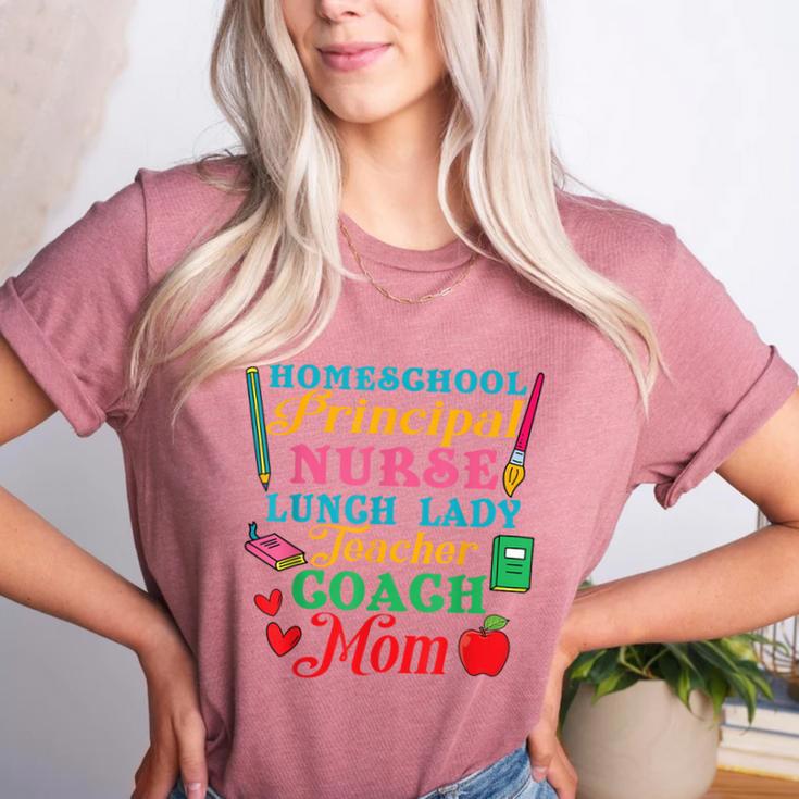 Cute Principal Nurse Lunch Lady Teacher Coach Homeschool Mom Women's Heather T-Shirt