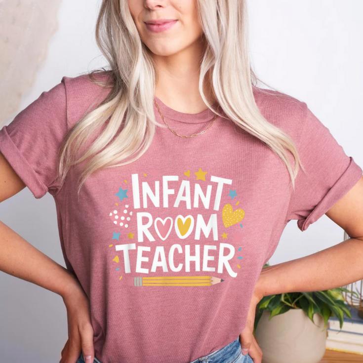 Daycare Provider Toddler Teaching Infant Room Teacher Women's Heather T-Shirt Daycare Provider Toddler Teaching Infant Room Teacher Women's Heather T-Shirt