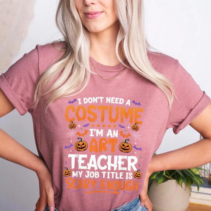 I Don't Need a Costume I'm An Art Teacher Retro Halloween Women's Heather T-Shirt