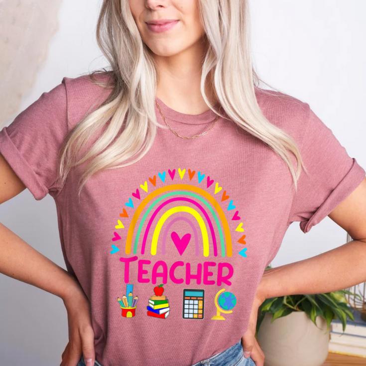 Future Kids Career Teacher Rainbow Boy Girl Graduations Women's Heather T-Shirt Future Kids Career Teacher Rainbow Boy Girl Graduations Women's Heather T-Shirt