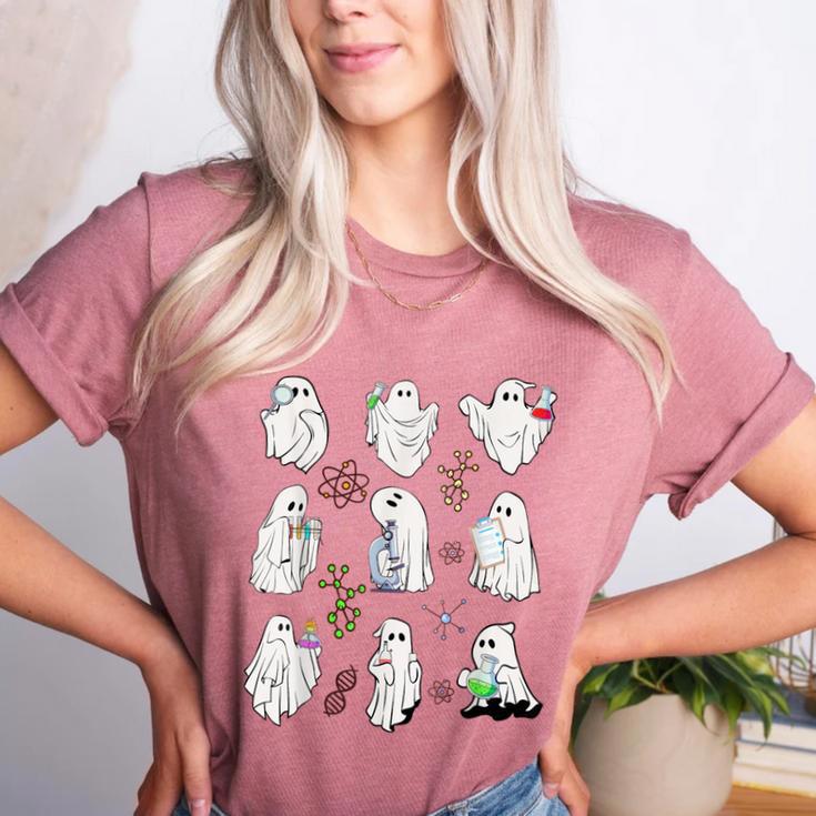 Ghost Science Teacher Chemistry Laboratory Halloween Costume Women's Heather T-Shirt Ghost Science Teacher Chemistry Laboratory Halloween Costume Women's Heather T-Shirt