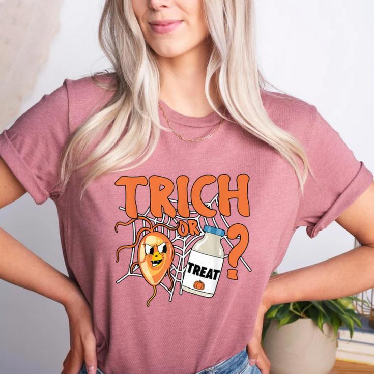 Halloween Medical Lab Science Microbiology Scientist Teacher Men Women Women's Heather T-Shirt Halloween Medical Lab Science Microbiology Scientist Teacher Men Women Women's Heather T-Shirt