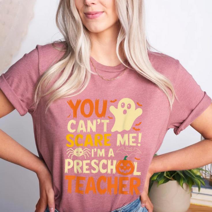 Halloween Preschool Teacher You Can't Scare Me Im A Teacher Women's Heather T-Shirt Halloween Preschool Teacher You Can't Scare Me Im A Teacher Women's Heather T-Shirt