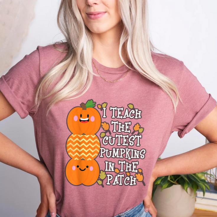 Halloween Teacher Shirt I Teach The Cutest Pumpkins In Patch Men Women Kids Women's Heather T-Shirt