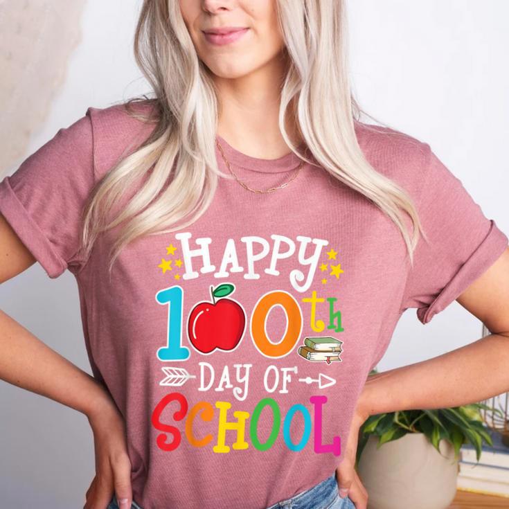 Happy 100th Day Of School Teachers 100 Days Of School Kids Women's Heather T-Shirt Happy 100th Day Of School Teachers 100 Days Of School Kids Women's Heather T-Shirt