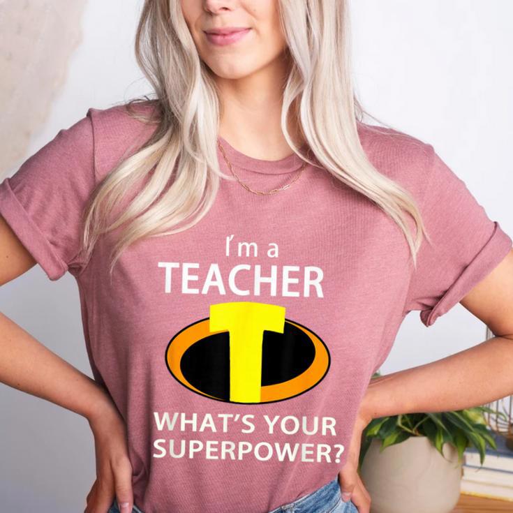 I'm a Teacher What's Your Superpower Teacher Women's Heather T-Shirt I'm a Teacher What's Your Superpower Teacher Women's Heather T-Shirt
