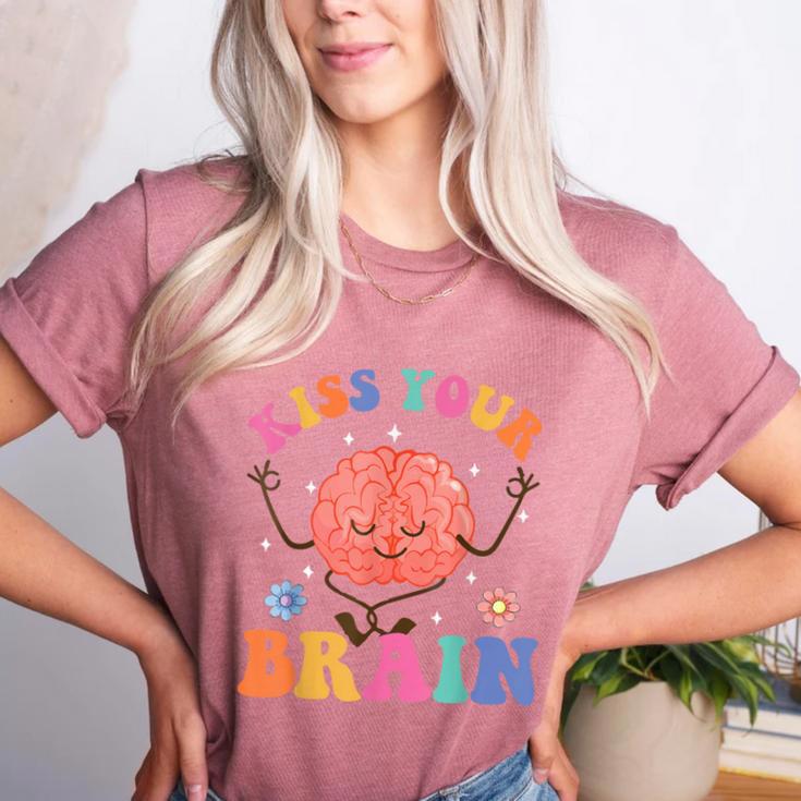 Kiss Your Brain Sped Teacher Appreciation Back To School Kid Women's Heather T-Shirt Kiss Your Brain Sped Teacher Appreciation Back To School Kid Women's Heather T-Shirt