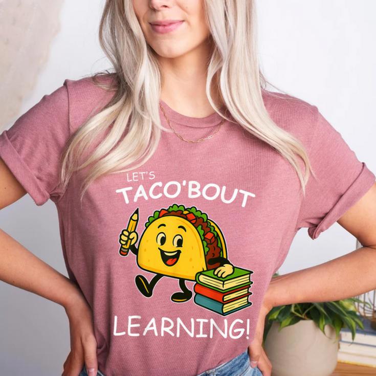 Let's Taco Bout Learning Back To School Teacher Kids Women's Heather T-Shirt