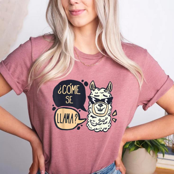 Llama Shirt English Teacher School Student ESL Joke Women's Heather T-Shirt
