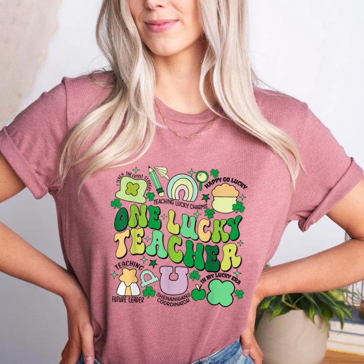 One Lucky Teacher St Patrick's Day Irish Teacher Lucky Era Women's Heather T-Shirt One Lucky Teacher St Patrick's Day Irish Teacher Lucky Era Women's Heather T-Shirt