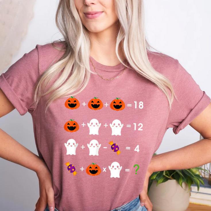 Order Of Operations Halloween Quiz Math Teacher For Men Women Kids Women's Heather T-Shirt Order Of Operations Halloween Quiz Math Teacher For Men Women Kids Women's Heather T-Shirt