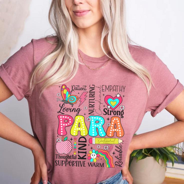 Para Paraprofessional Paraeducator Teacher Back To School Women's Heather T-Shirt