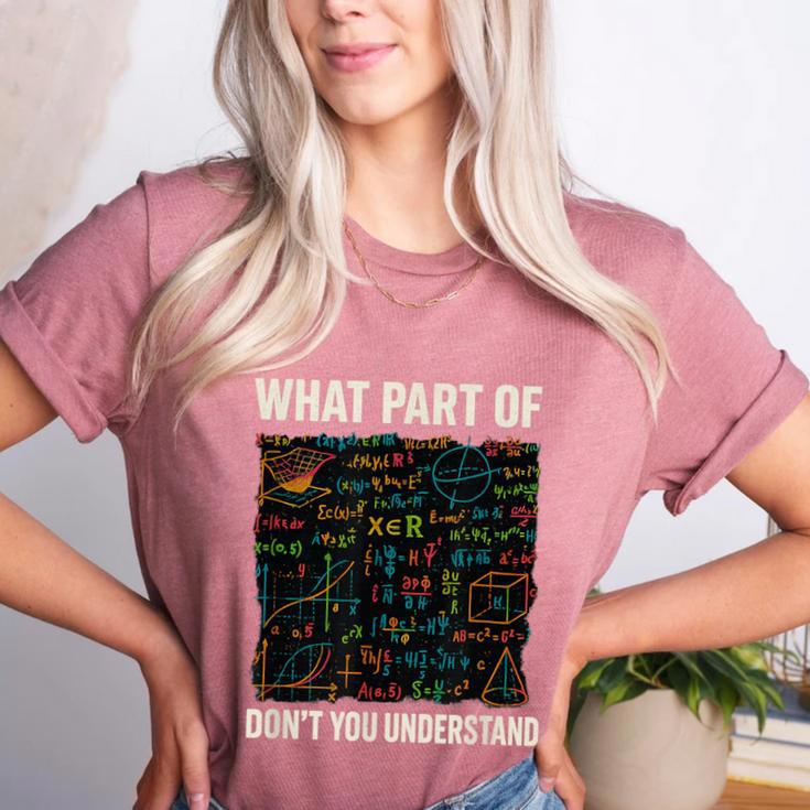 What Part Of Don't You Understand Math Teacher Women's Heather T-Shirt What Part Of Don't You Understand Math Teacher Women's Heather T-Shirt