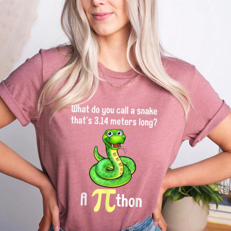 Pi Day Puns Pithon Math Teacher Jokes Women Men Kids Women's Heather T-Shirt