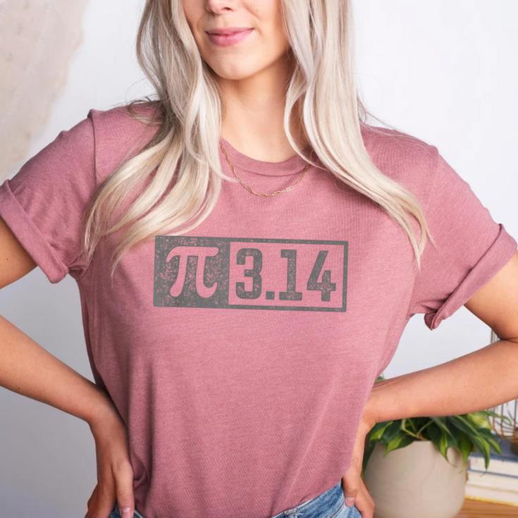 Pi Shirt For Teacher Vintage 314 Pi Digits Happy Pi Day Women's Heather T-Shirt Pi Shirt For Teacher Vintage 314 Pi Digits Happy Pi Day Women's Heather T-Shirt