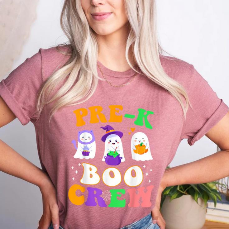 Pre-K Boo Crew Cute Ghost Halloween Costume Teacher Student For Men Women Kids Women's Heather T-Shirt Pre-K Boo Crew Cute Ghost Halloween Costume Teacher Student For Men Women Kids Women's Heather T-Shirt