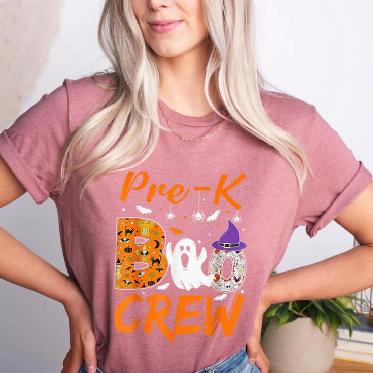 Pre K Boo Crew Teacher Student Halloween Pre Kindergarten Women's Heather T-Shirt
