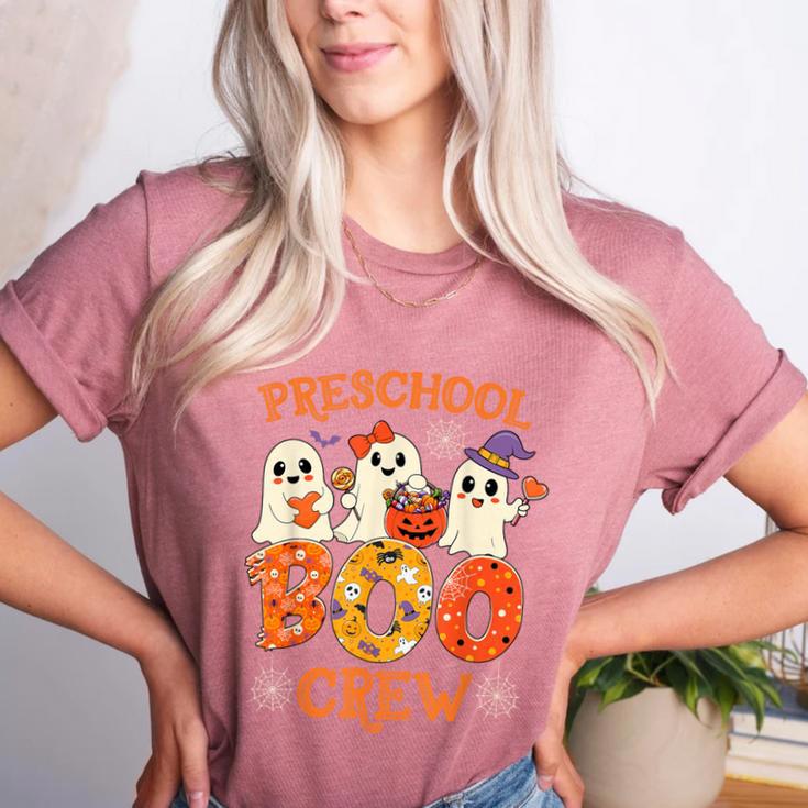 Preschool Boo Crew Halloween Costume For Teacher Kids Women's Heather T-Shirt Preschool Boo Crew Halloween Costume For Teacher Kids Women's Heather T-Shirt