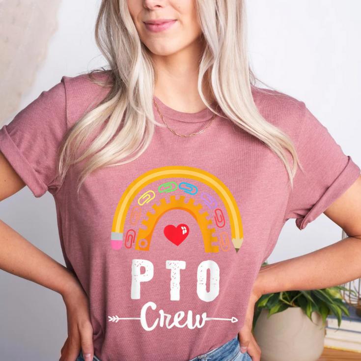 PTO Crew Parent School Volunteer Board Mom Parent Teacher Women's Heather T-Shirt PTO Crew Parent School Volunteer Board Mom Parent Teacher Women's Heather T-Shirt