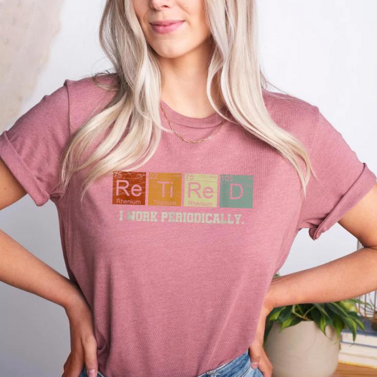 Retired Chemistry Teacher Science Retirement Chemistry Women's Heather T-Shirt