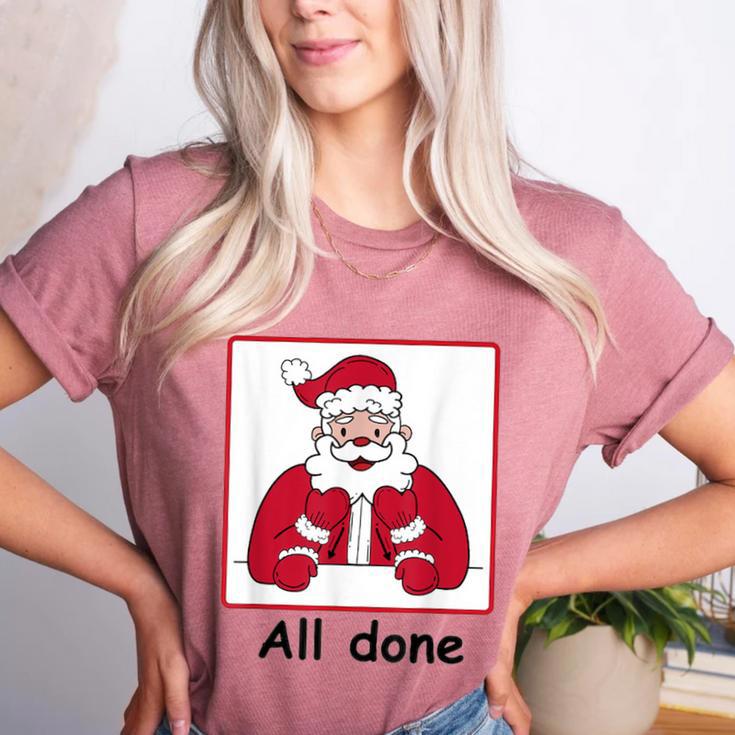 Retro All Done Christmas Special Ed Teacher Team Santa Women Women's Heather T-Shirt Retro All Done Christmas Special Ed Teacher Team Santa Women Women's Heather T-Shirt
