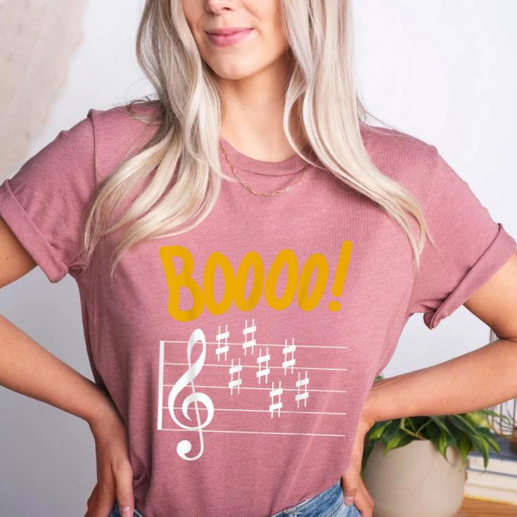 Scary Key Signature Boo Music Halloween Musician Teacher Men Women Women's Heather T-Shirt
