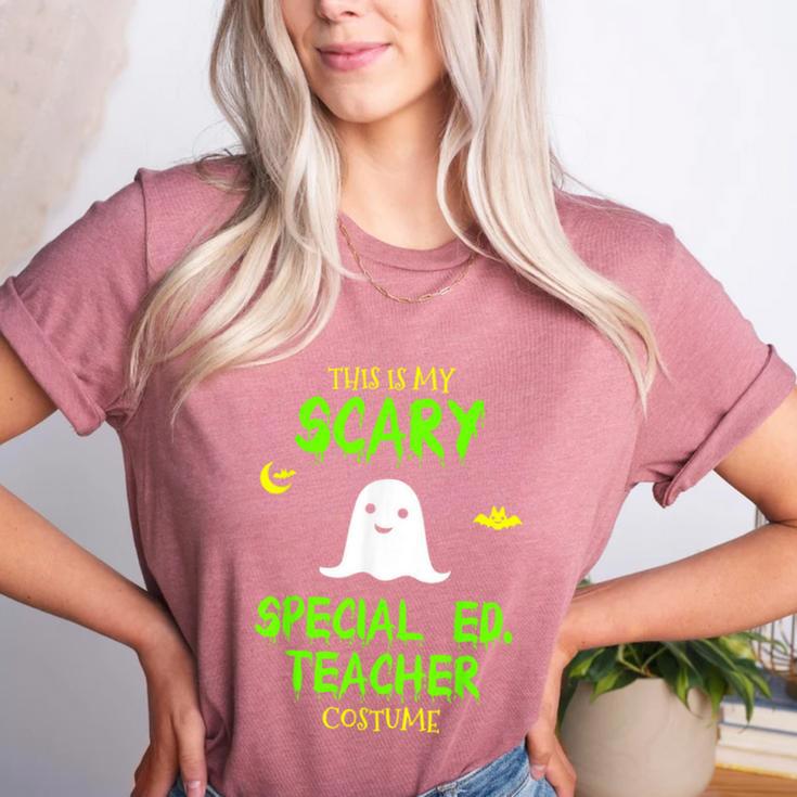 Scary Special Education Ed Teacher Costume Halloween Easy Women's Heather T-Shirt