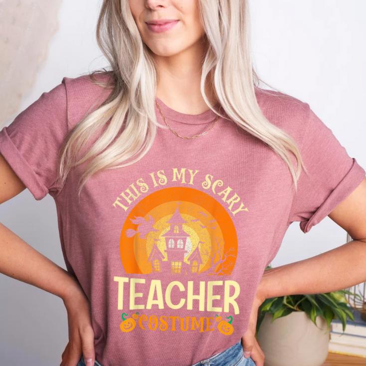 This Is My Scary Teacher Costume Halloween Women's Heather T-Shirt This Is My Scary Teacher Costume Halloween Women's Heather T-Shirt