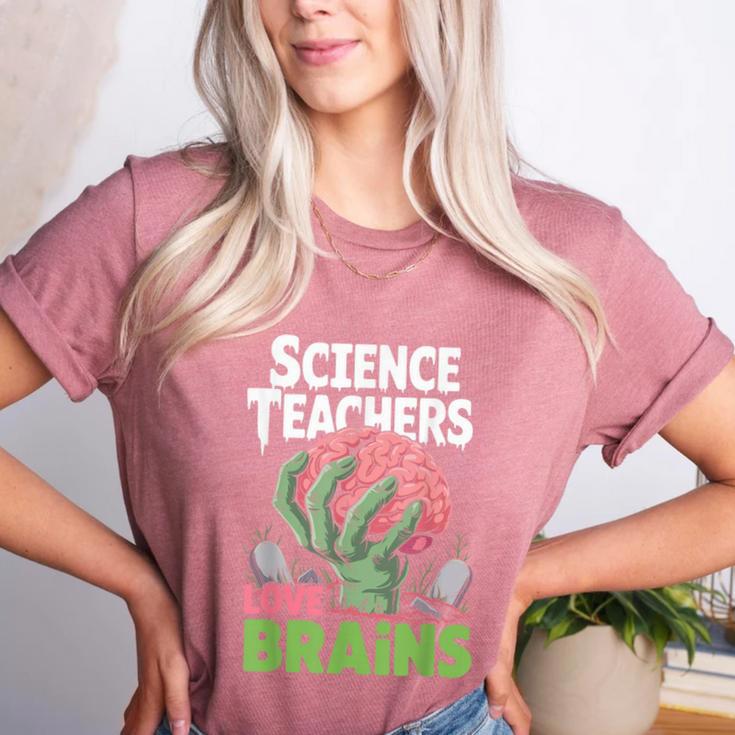 Science Teachers Love Brains Shirt Men Women Halloween Women's Heather T-Shirt Science Teachers Love Brains Shirt Men Women Halloween Women's Heather T-Shirt