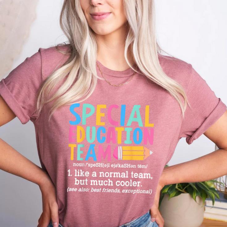 Special Education Team Definition Retro Ed Team Crew Teacher Women's Heather T-Shirt