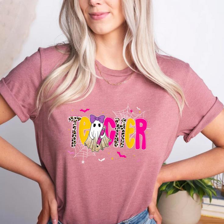 Spooky Halloween Teacher Para Counselor SPED Preppy Boo Kids Women's Heather T-Shirt Spooky Halloween Teacher Para Counselor SPED Preppy Boo Kids Women's Heather T-Shirt