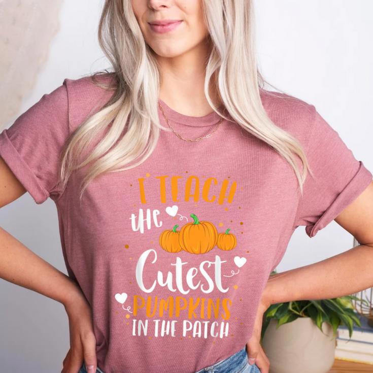 I Teach The Cutest Pumpkins In The Patch Teacher School For Men Women Kids Women's Heather T-Shirt