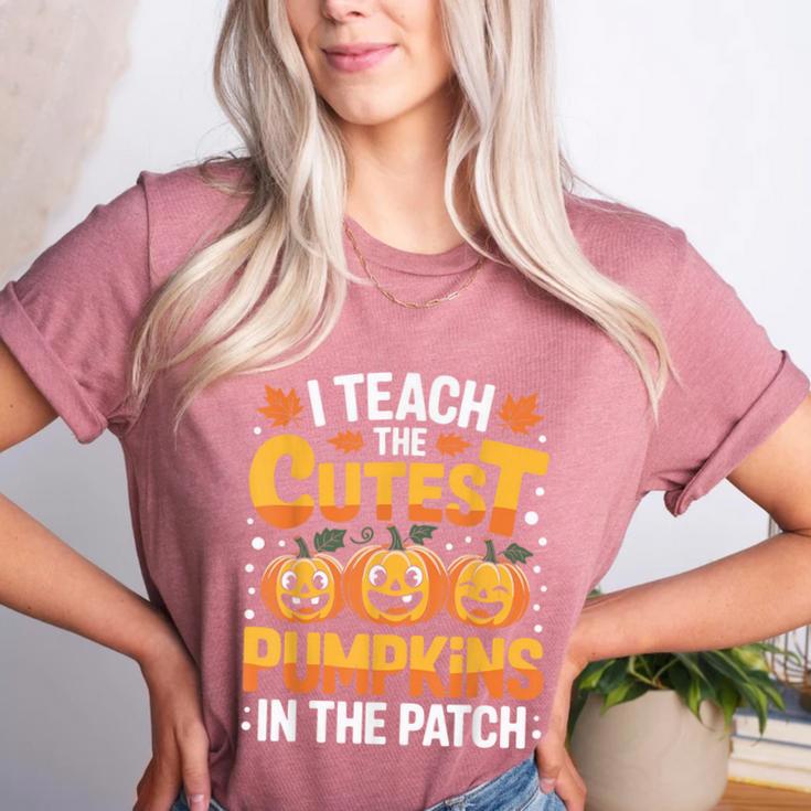 I Teach The Cutest Pumpkins Shirt Teachers Halloween Women's Heather T-Shirt I Teach The Cutest Pumpkins Shirt Teachers Halloween Women's Heather T-Shirt
