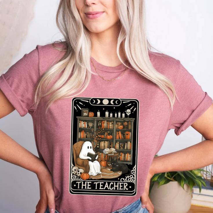 The Teacher Ghost Book Reading Books Lover Halloween Women's Heather T-Shirt