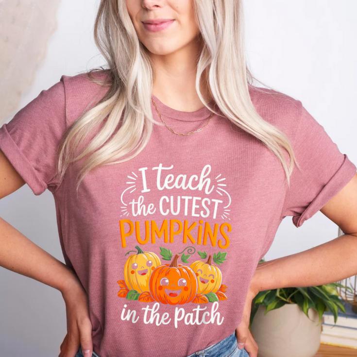Teacher Halloween Pre-K Teacher Kindergarten Cutest Pumpkins Women's Heather T-Shirt Teacher Halloween Pre-K Teacher Kindergarten Cutest Pumpkins Women's Heather T-Shirt