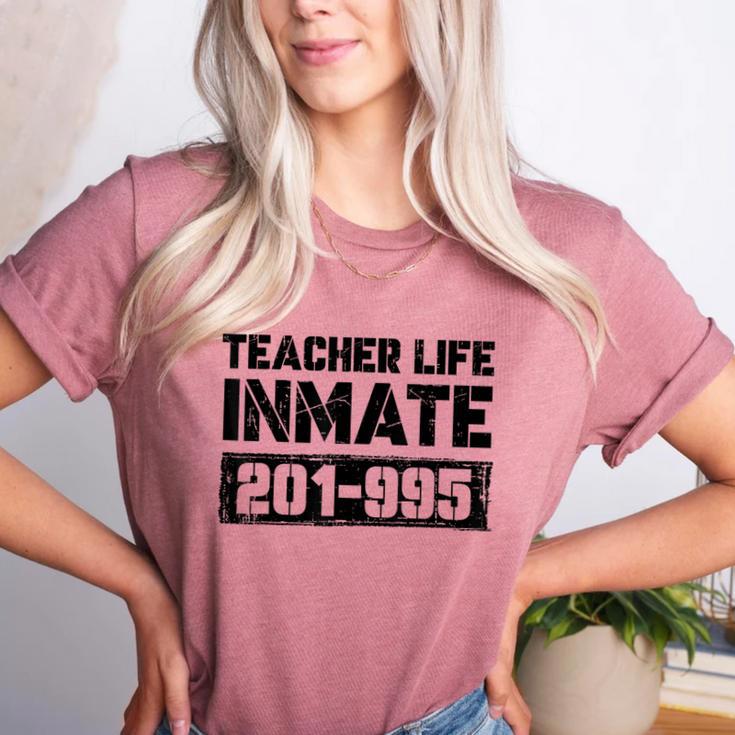 Teacher Life Jail Inmate Prisoner Halloween Costume Women's Heather T-Shirt