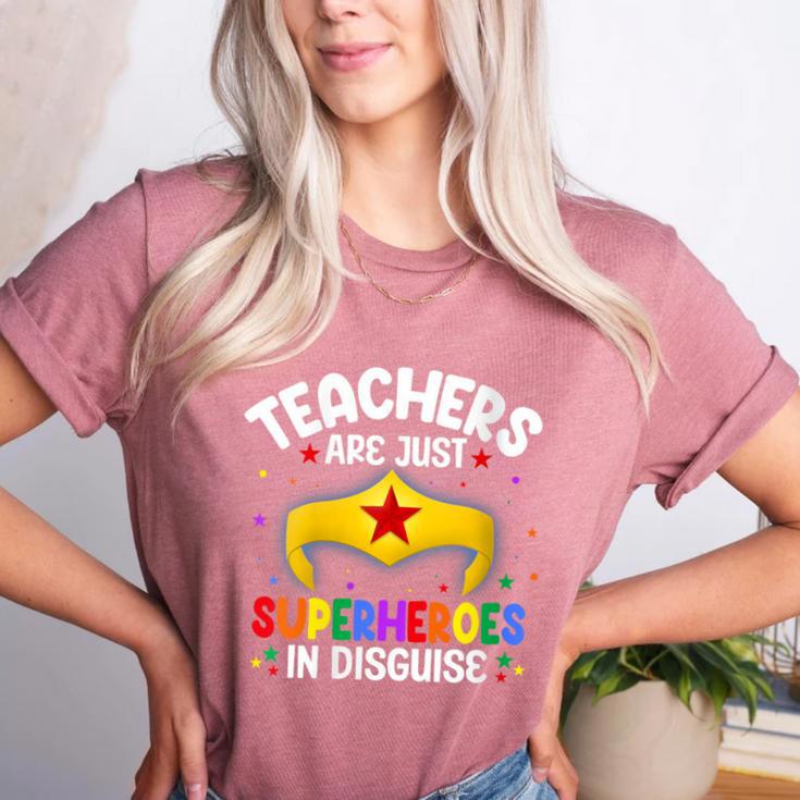 Teachers Are Just Superheroes In Disguise School Women Men Women's Heather T-Shirt Teachers Are Just Superheroes In Disguise School Women Men Women's Heather T-Shirt