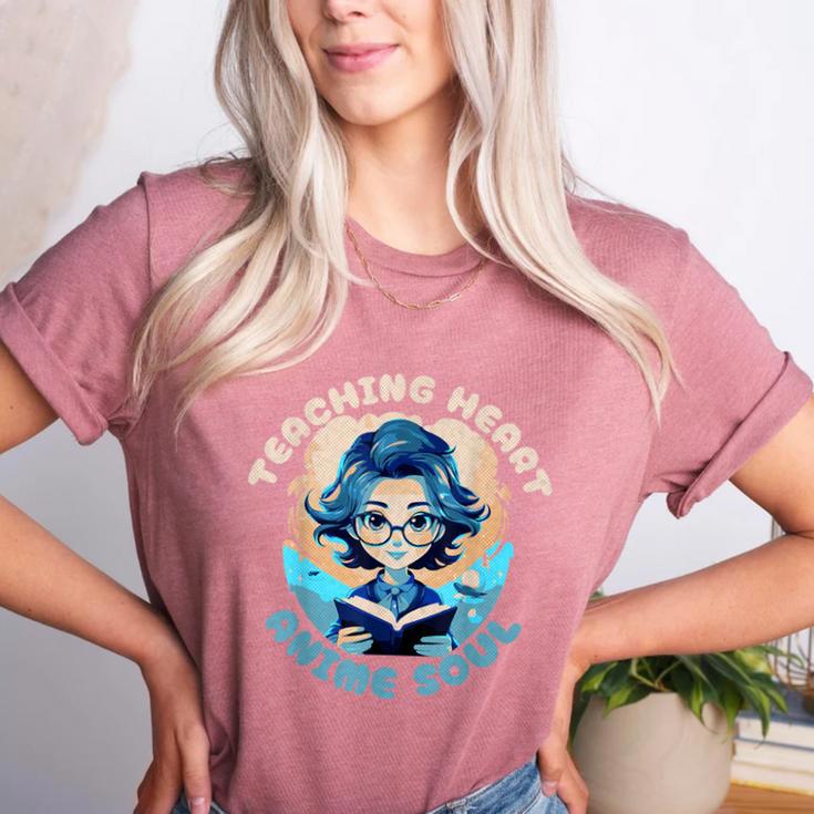 Teaching Heart Anime Soul Teacher Otaku Manga Women's Heather T-Shirt Teaching Heart Anime Soul Teacher Otaku Manga Women's Heather T-Shirt