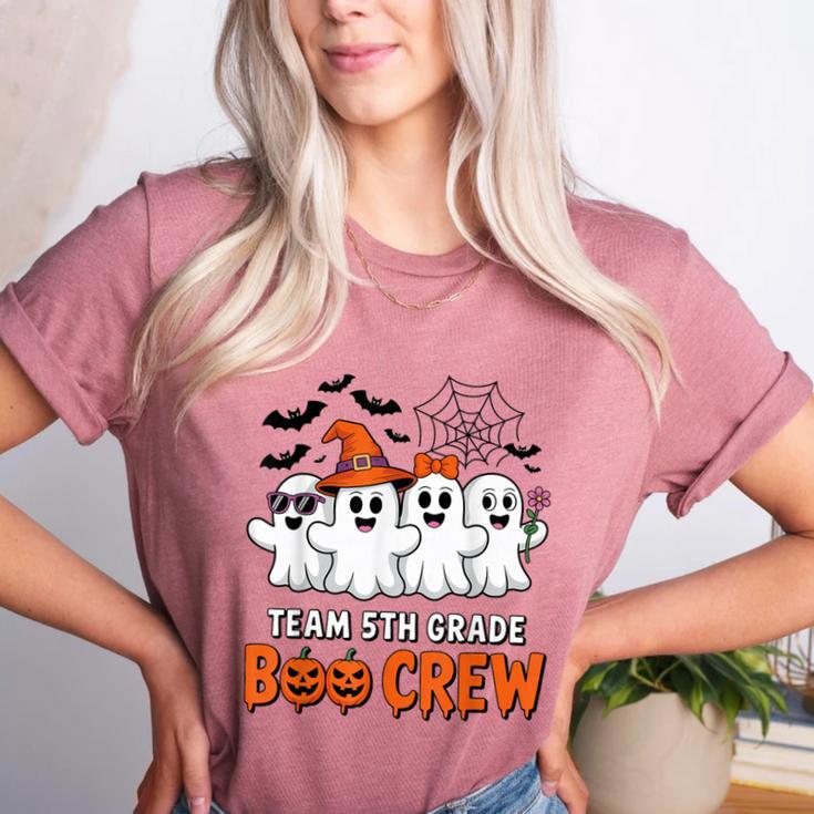 Team 5th Grade Boo Crew Halloween Teacher Student Costume Women's Heather T-Shirt