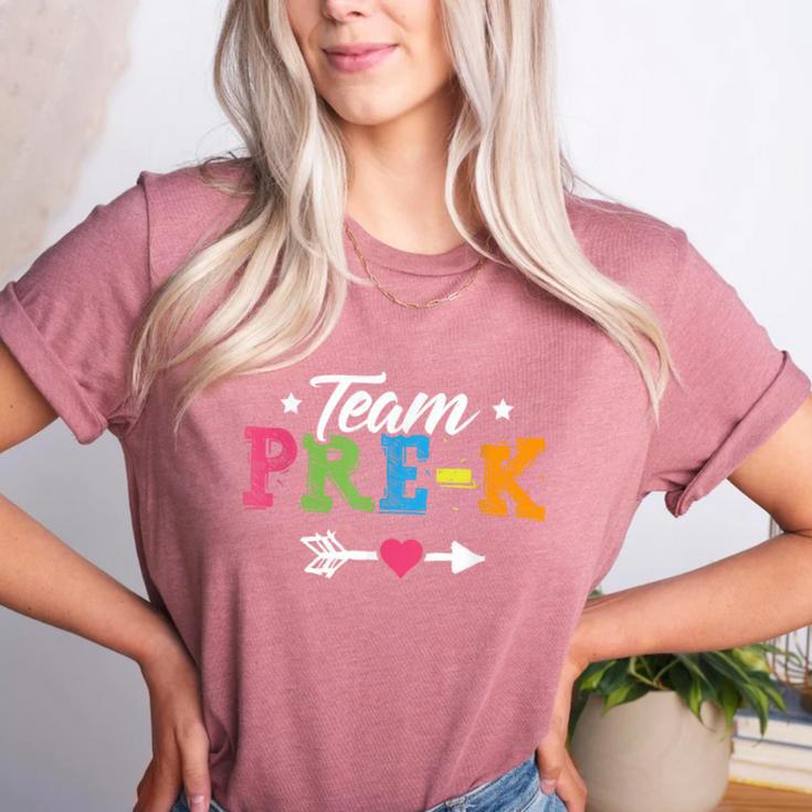 Team Pre-K Shirt PreSchool Teacher Student Back To School Women's Heather T-Shirt Team Pre-K Shirt PreSchool Teacher Student Back To School Women's Heather T-Shirt