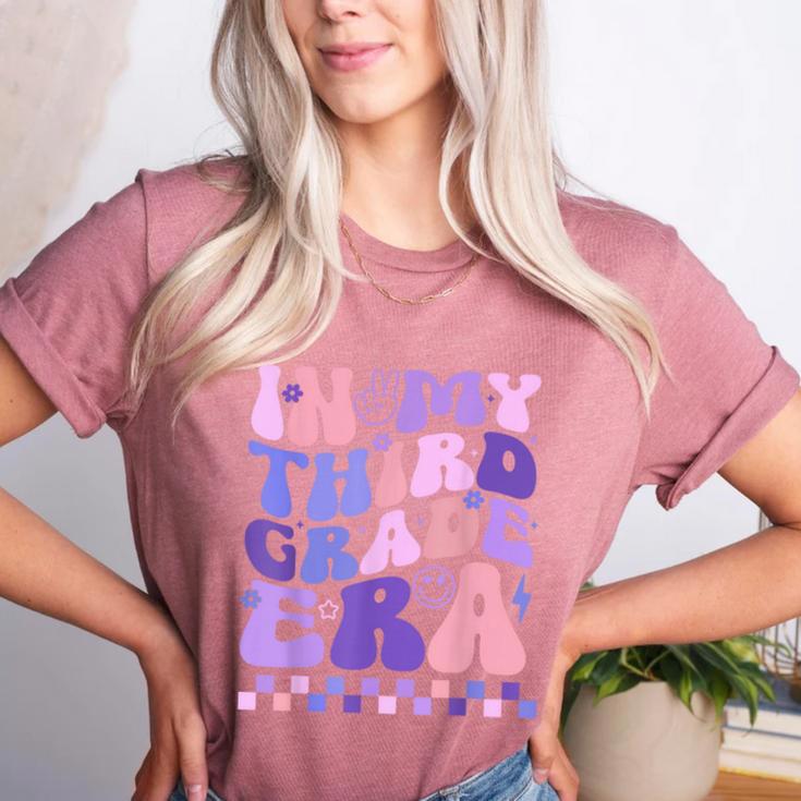 In My Third Grade Era 3rd Grade Teacher Student Boy Girl Women's Heather T-Shirt In My Third Grade Era 3rd Grade Teacher Student Boy Girl Women's Heather T-Shirt